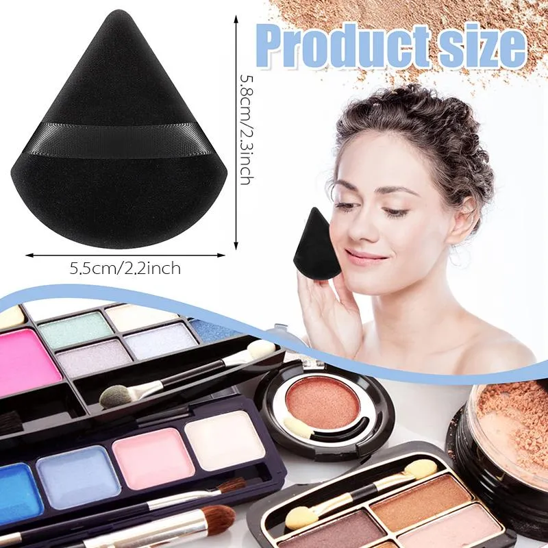 Powder Puff Face Soft Triangle Makeup Puff for Loose Powder Mineral Powder Body Powder Velour Cosmetic Foundation Blender Sponge Beauty Makeup Tools