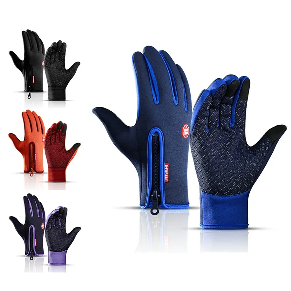 Imperméable à l'eau Hiver Hommes Gants chauds Coupe-vent Écran