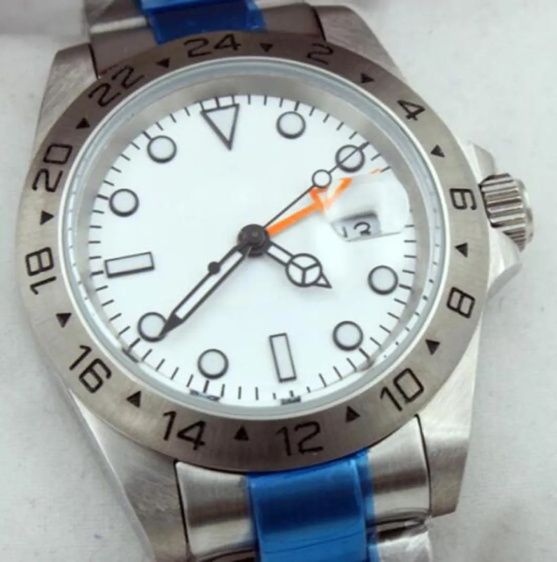 Zafiro Al Aire Libre 40 Mm Esfera Blanca Bracklet De Acero Inoxidable