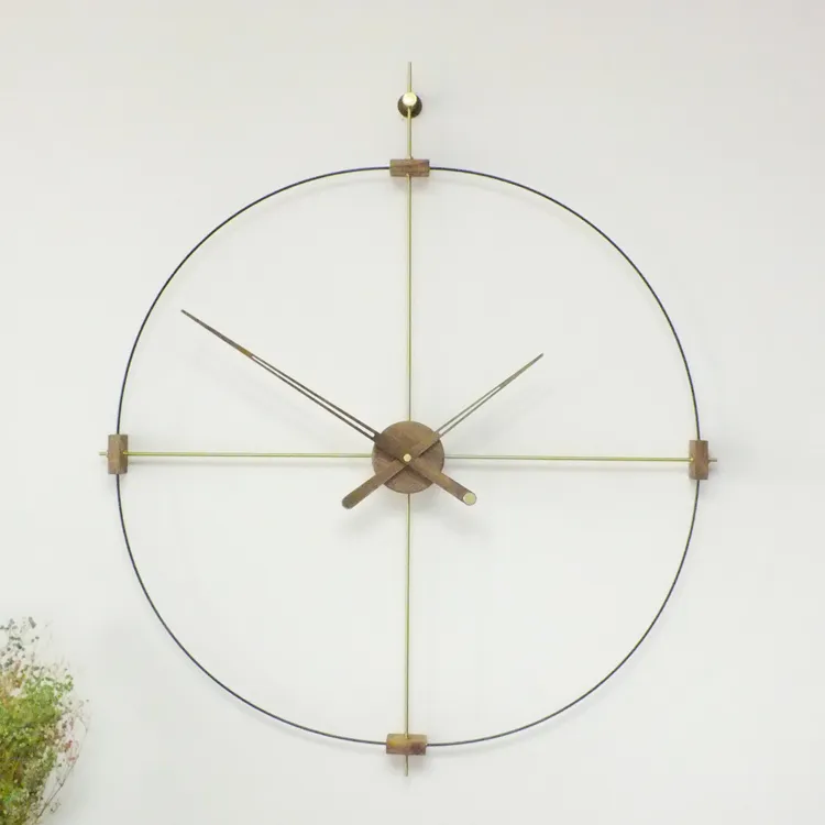 Croce singolo cerchio Nordico moderno e minimalista spagnolo orologio da parete netto celebrità personalità creativa moda soggiorno sala da pranzo atmosfera orologio silenzioso