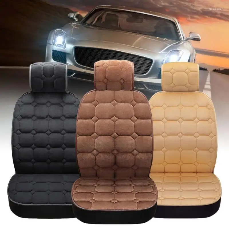 Car Seat Covers Automotive Plush Cover Vehicles Front Protectors For Cars Cold Winter Driving Protection Decor