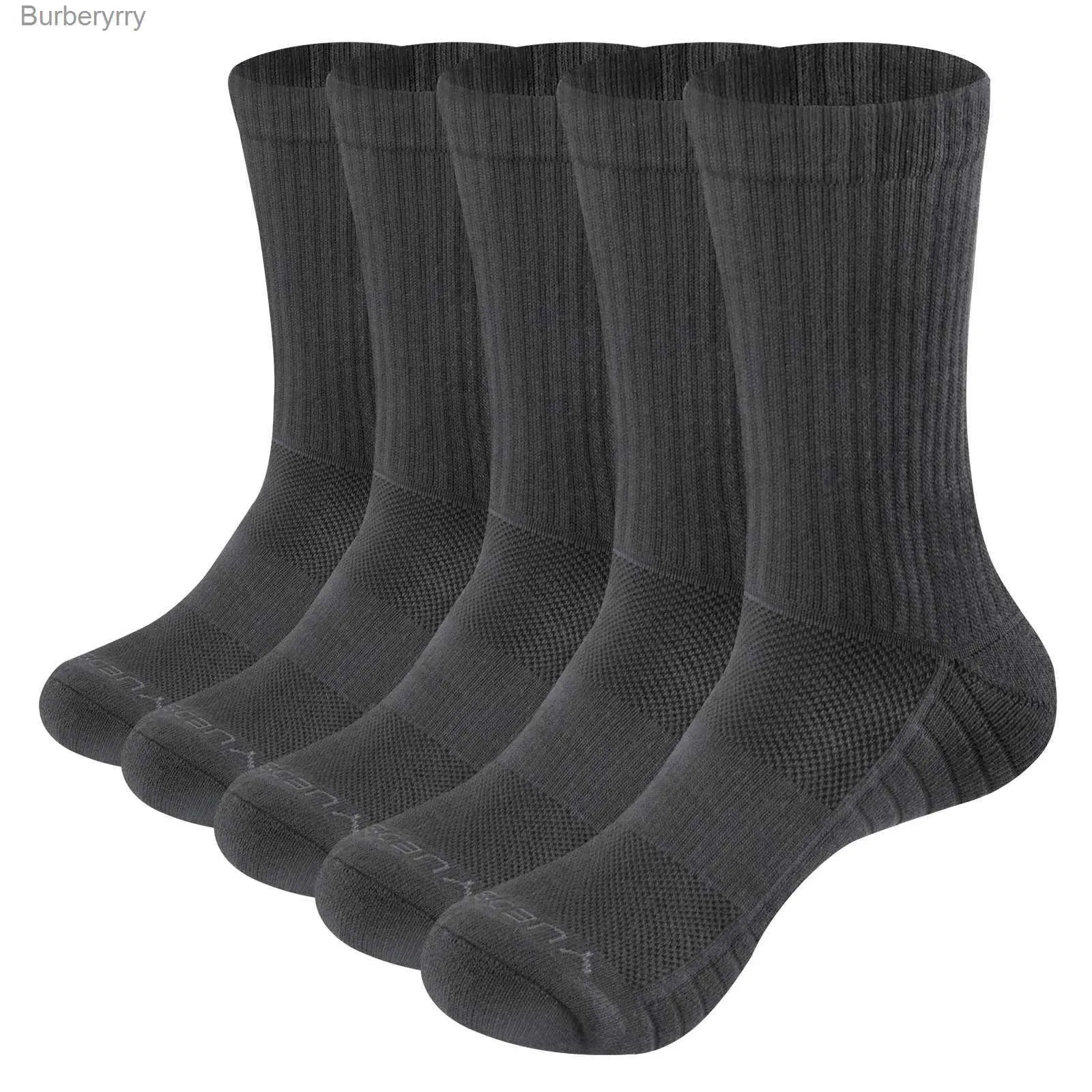 Herrensocken YUEDGE Männer dicke atmungsaktive Baumwolle Kissen Crew Outdoor-Sport Wandern Trekking Arbeitsstiefel für Männer 37- EUL231016