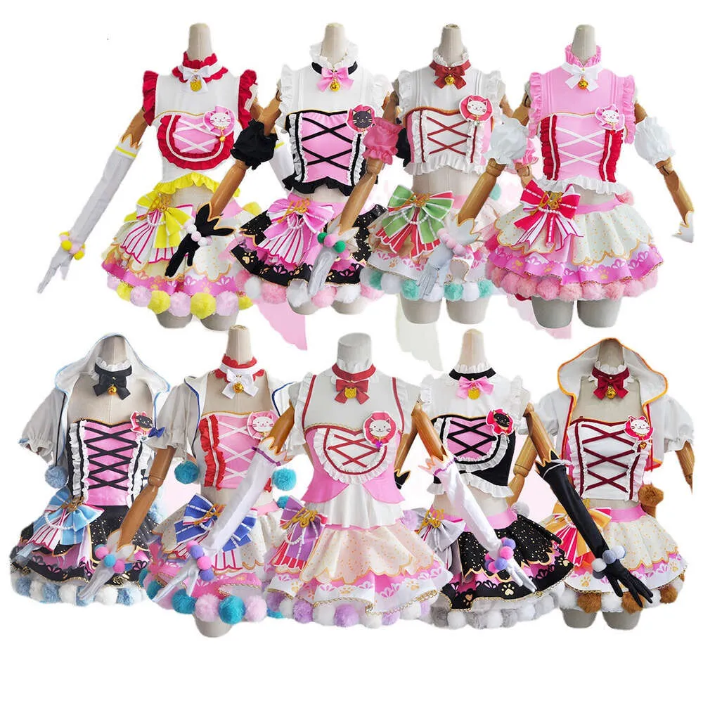 Cosplay Cosplay Anime Lovelive School Idol Project S Cat Double prêle Arcade tous les membres Honoka Kousaka Nico Yazawa Costume Costume