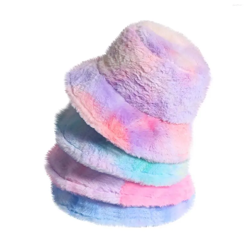 Berets Women's Die Velvet Gruby wiatrakowy kapelusz rybakowy ciepły basin