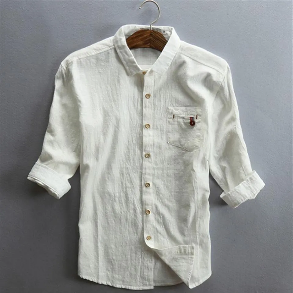 Helisopus Camicia da uomo in lino mezza manica in cotone sottile grigio nero camicie con tasca camicie casual vintage taglie forti314J