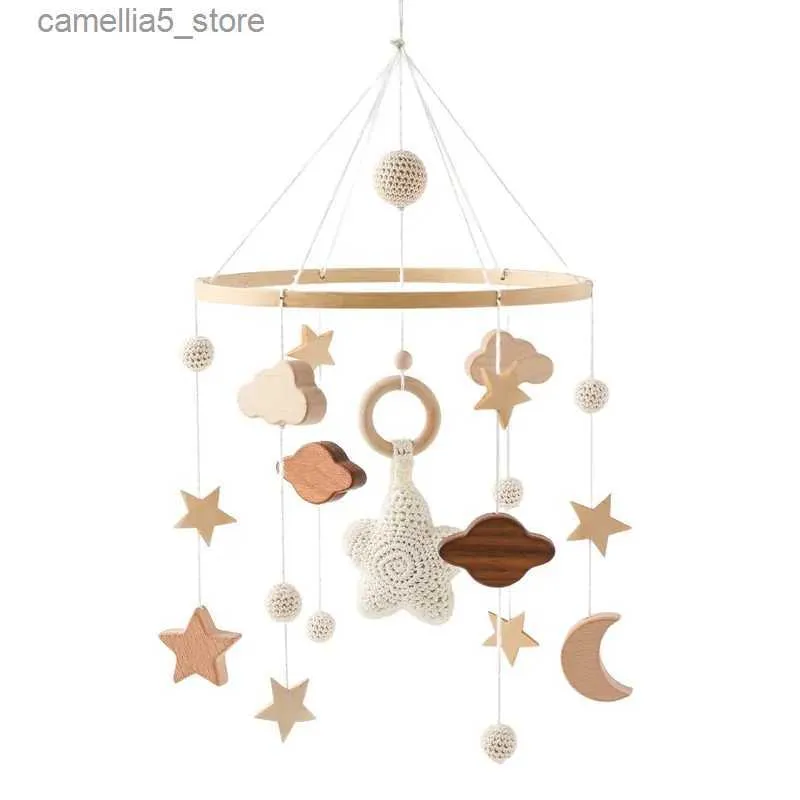 Mobiles# Baby Rassel Spielzeug 0-12 Monate Holz Mobile Auf Dem Bett Neugeborenen Spieluhr Bett Glocke Hängen Spielzeug Halter halterung Infant Krippe Junge Spielzeug Q231017