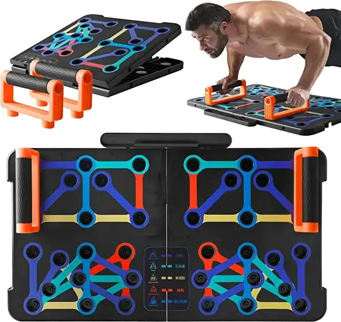 El Tutamak Taşınabilir Push Up Tahtası 5 adet direnç ve Elastik Bantlar Pilates Çubukları Fitness Mat Fiziksel T 231016 için Taşıma