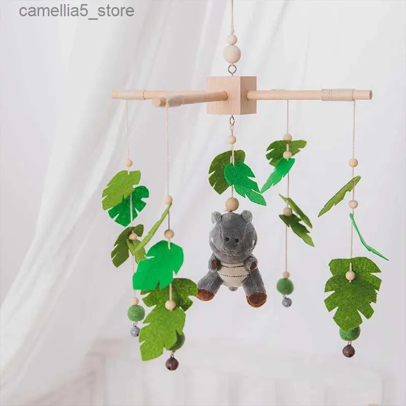 Mobiler# 1PC Baby Bell Bell Barnvagn Toys Baby Hanging Support Mobile Bebe Wood Holder Plysch Toy Gym Baby Barnvagn Toys Spädbarn Crib Gift Q231017