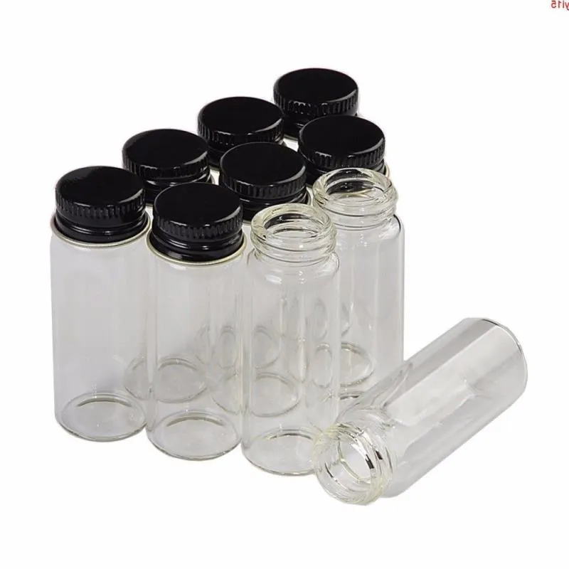 22*60*14mm 14ml Glass Bottles Aluminium Screw Cap Transparent Empty Jars Gift Wishing Liquid 100pcsgood qty Teuvf