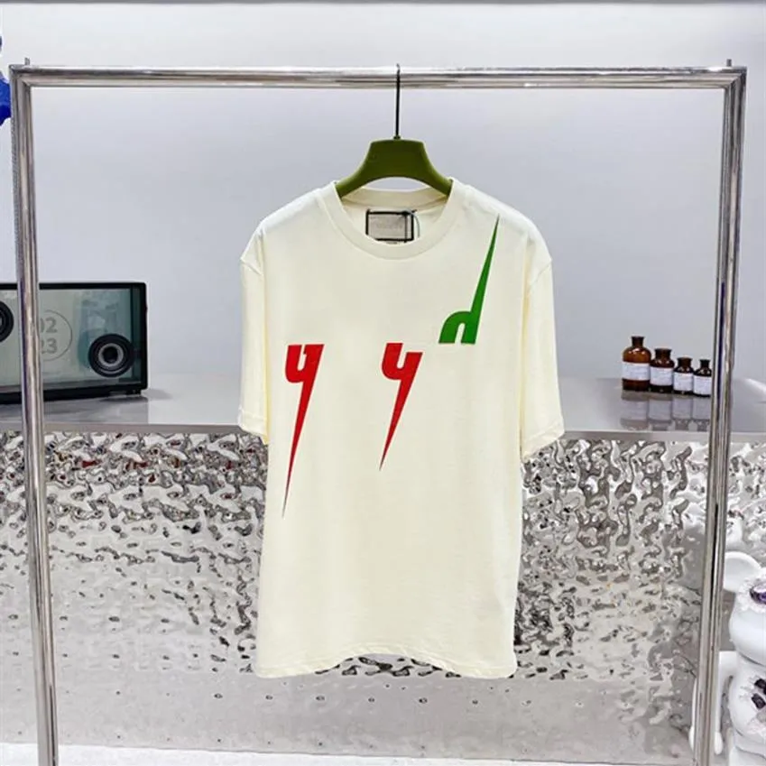 Włoszech projektantów marki xxxl koszule męskie masy bawełniane moda dwa g pioruna graficzna druk czarny biały okrągła szyja klasyki 318e