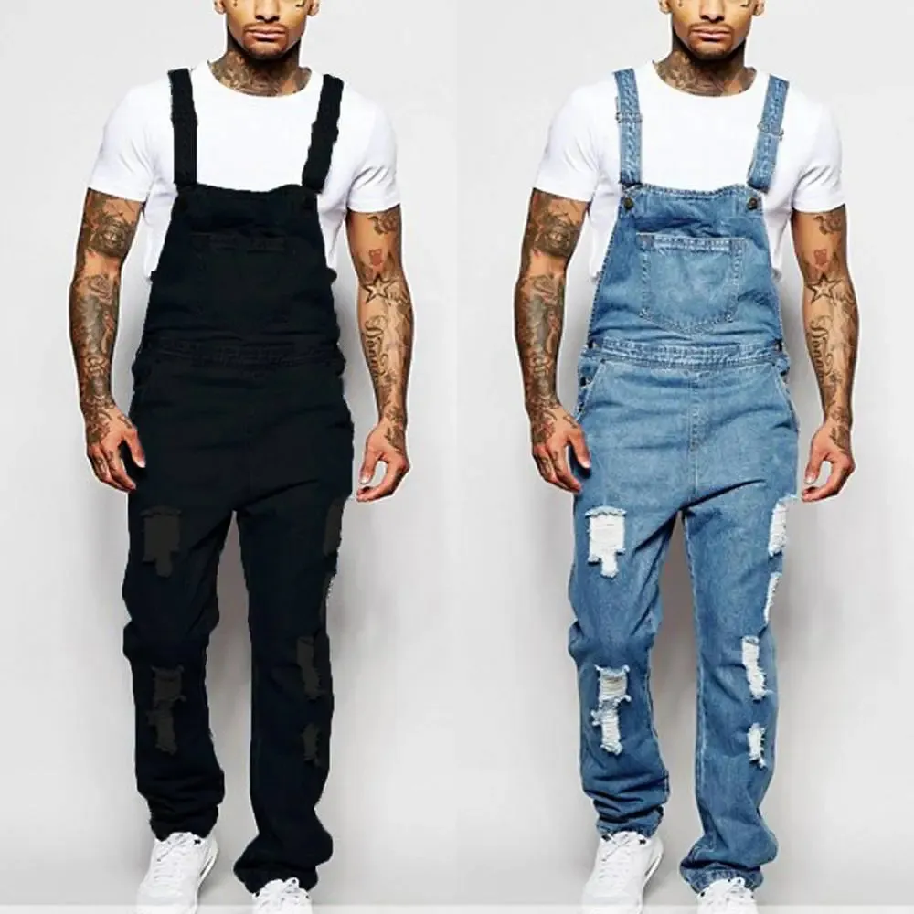 Men s Pants Solid Fashion Pockets Denim Bib Overalls Loose Suspender Jeans Trousers Male Daily Classic Casual Jumpsuit 231017