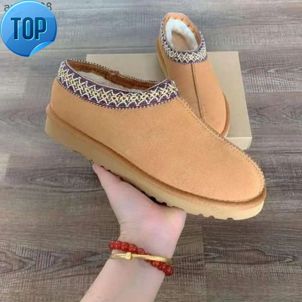 Designer Tazz Slippers Australië Laarzen heren damesschoenen mode laarsjes warm Suède Shearling Tasman platform Slipper Kastanje Heren Enkel sneeuw Boo