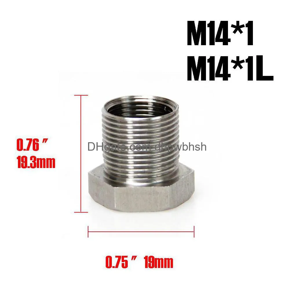 Stainless Steel Filter Thread Adapter 1/2 28 To 5/8 24 M14 1.5 Ss Soent