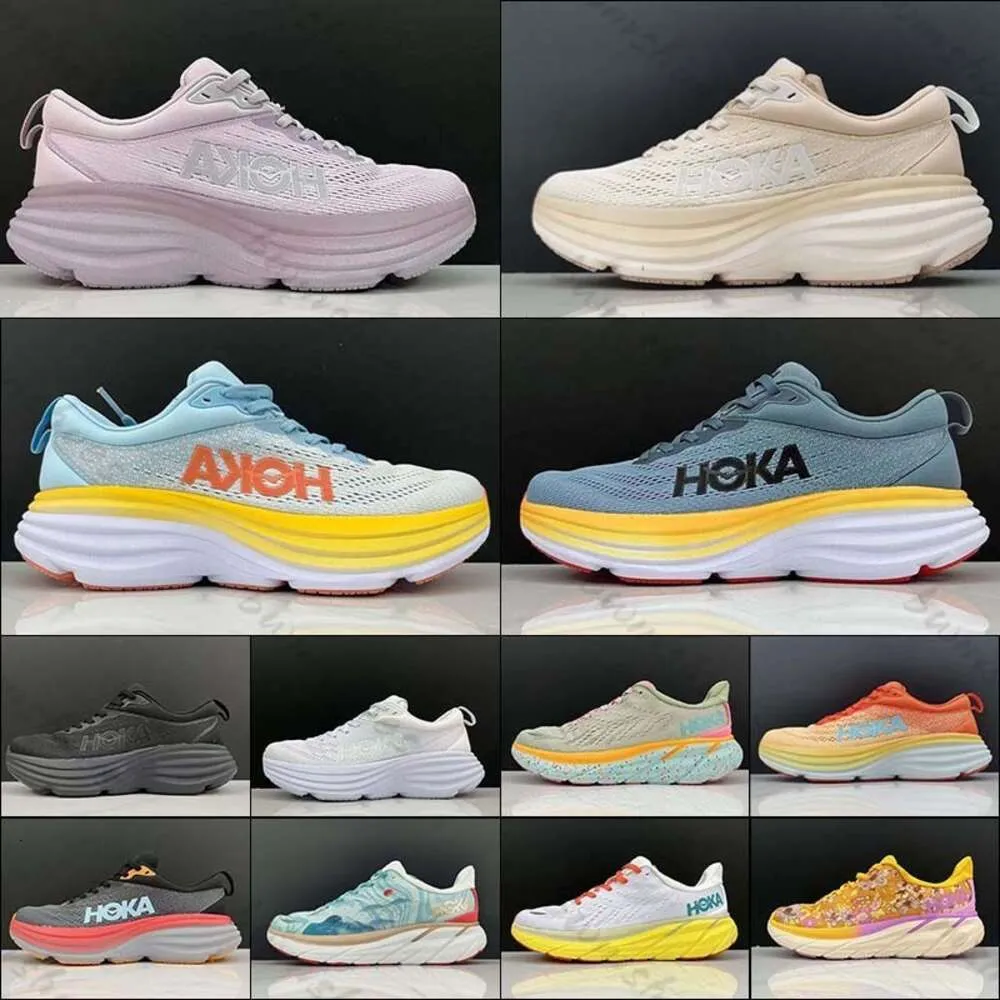 Hoka One Bondi 8 Running Shoes Sports Local Boots Clifton 8 Professional Ultra Light Light Estruble Ruck Runching Shoes Running 36-45UHH