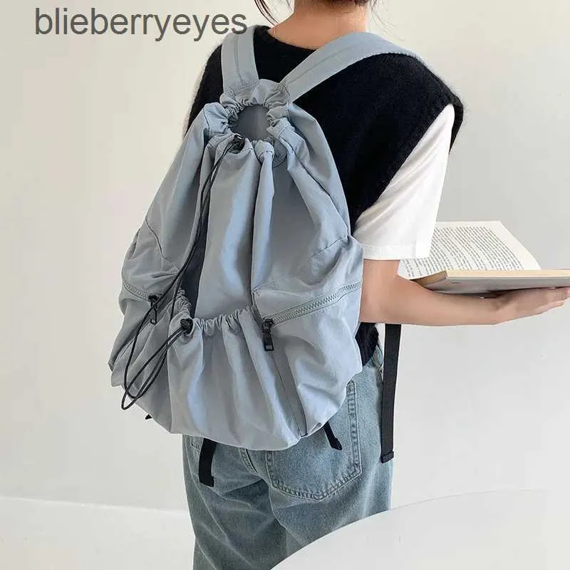 Женский дорожный модный рюкзак через плечо Hylhexyr, простой рюкзак на шнурке, нейлоновые рюкзаки Colorblieberryeyes