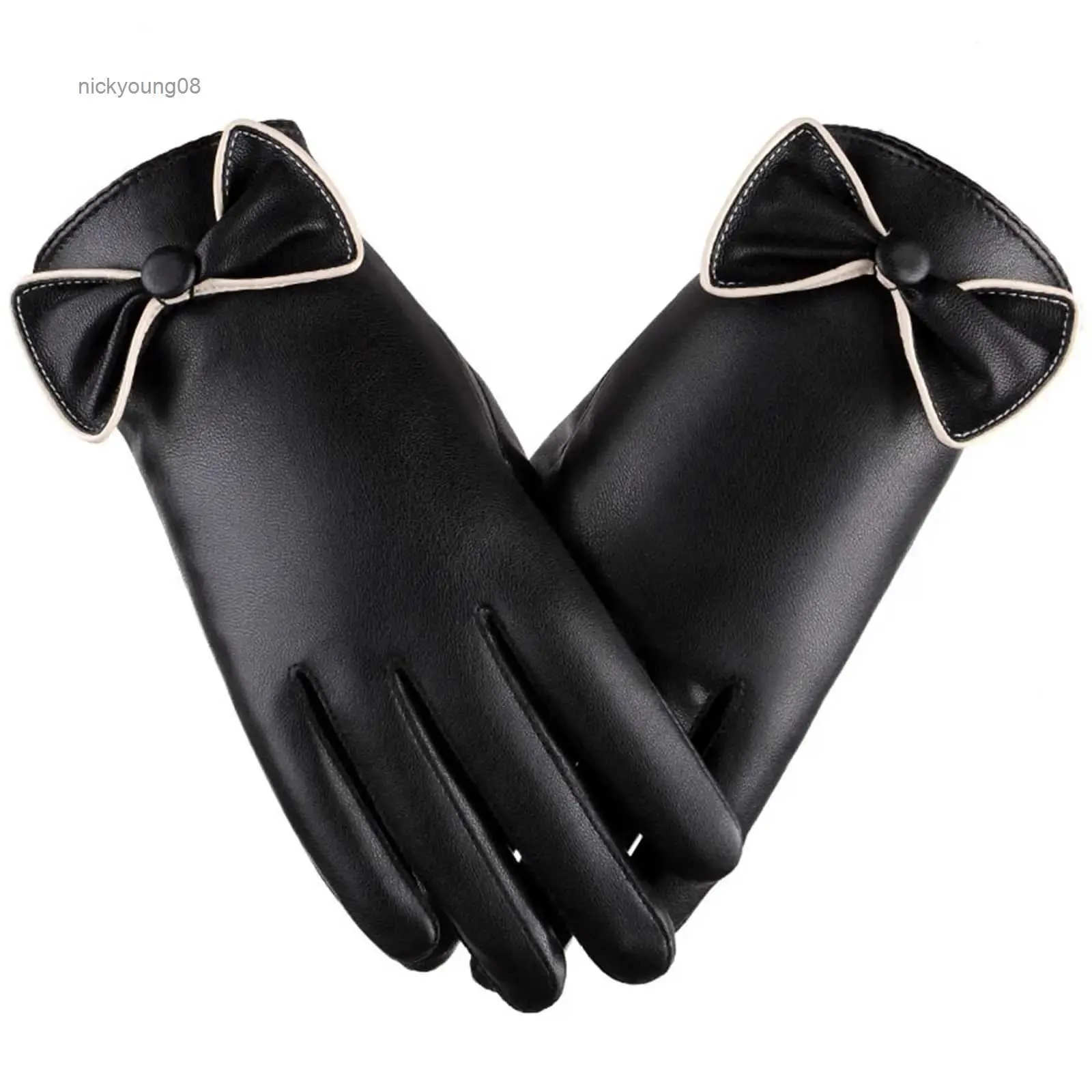 Gloves Without Fingers Leather, Winter PU Leather Fingerless