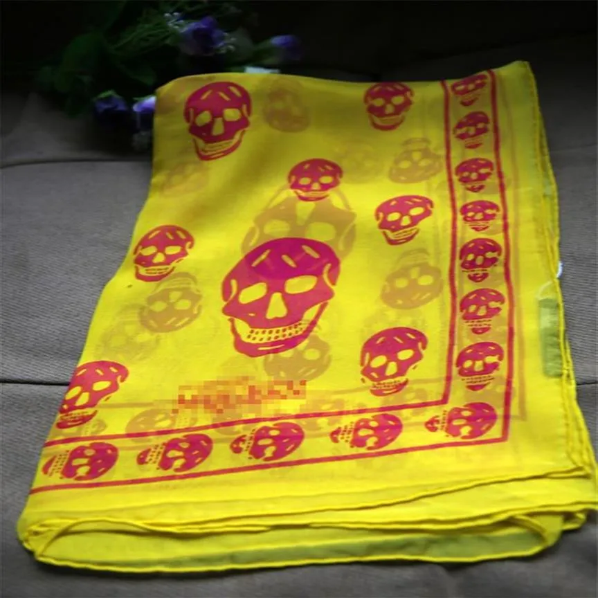 Fashion-Brand designer skull scarf for women and men quality 100% pur silk satin fashion women brand scarves pashmina shawls289G