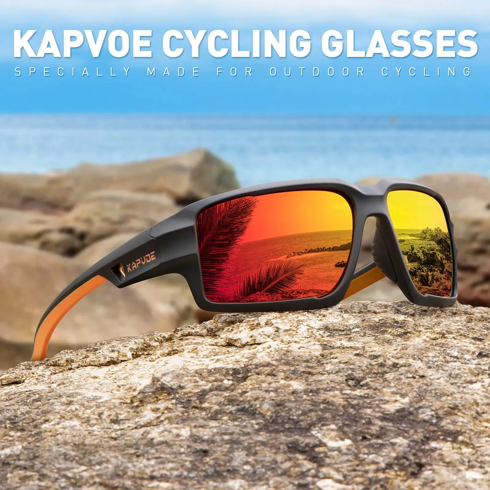 Kdeam Outdoor Sports Polarized Sunglasses For Men – MTB Cycling Goggles With UV400 & Mirror Lens