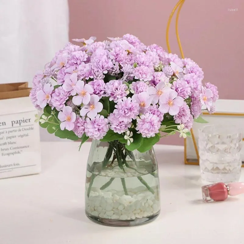 Fleurs décoratives 1 pièces bégonia artificielle marguerite soie fausse fleur d'hortensia décoration de mariage de bureau à domicile