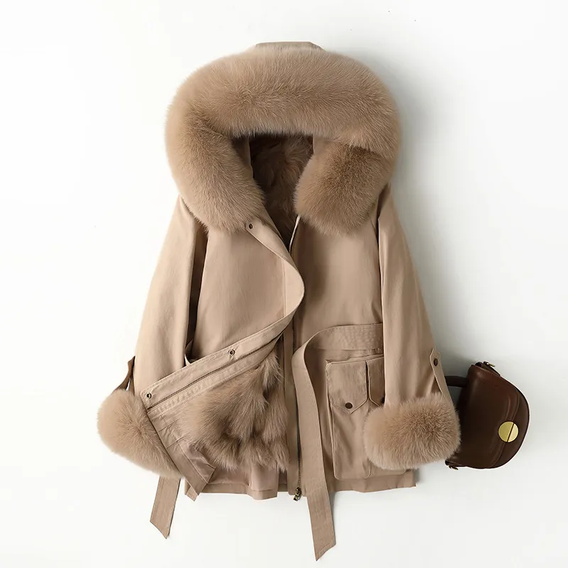 Fox fur lined coat hotsell
