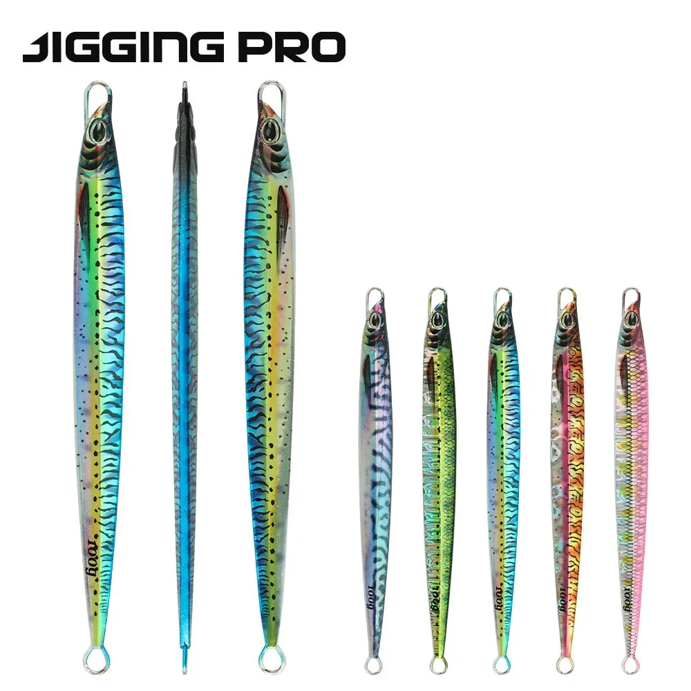 Esche Esche JIGGINGPRO 60g 80g 100g Velocità di stampa 3D Jig Metallo Jigging Lure Esca da pesca Acqua salata 231017