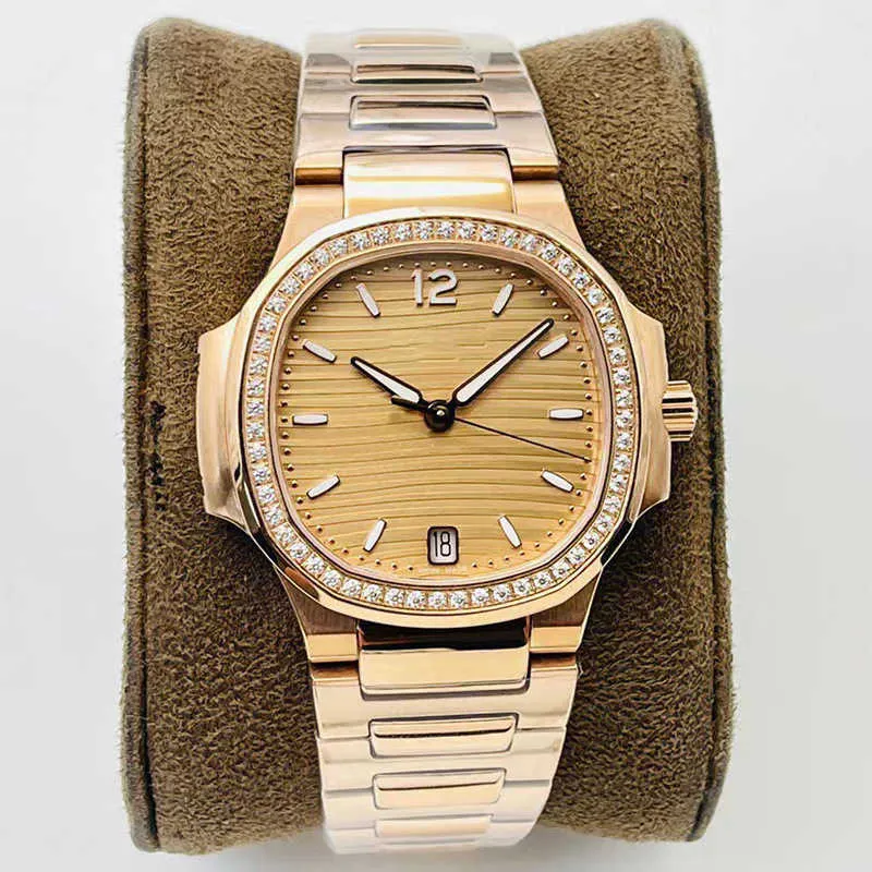 Механические мужские часы серии PP Nautilus 7118, полностью автоматические часы со стальным ремешком, инкрустированные бриллиантами, классические светящиеся женские часы XULUO