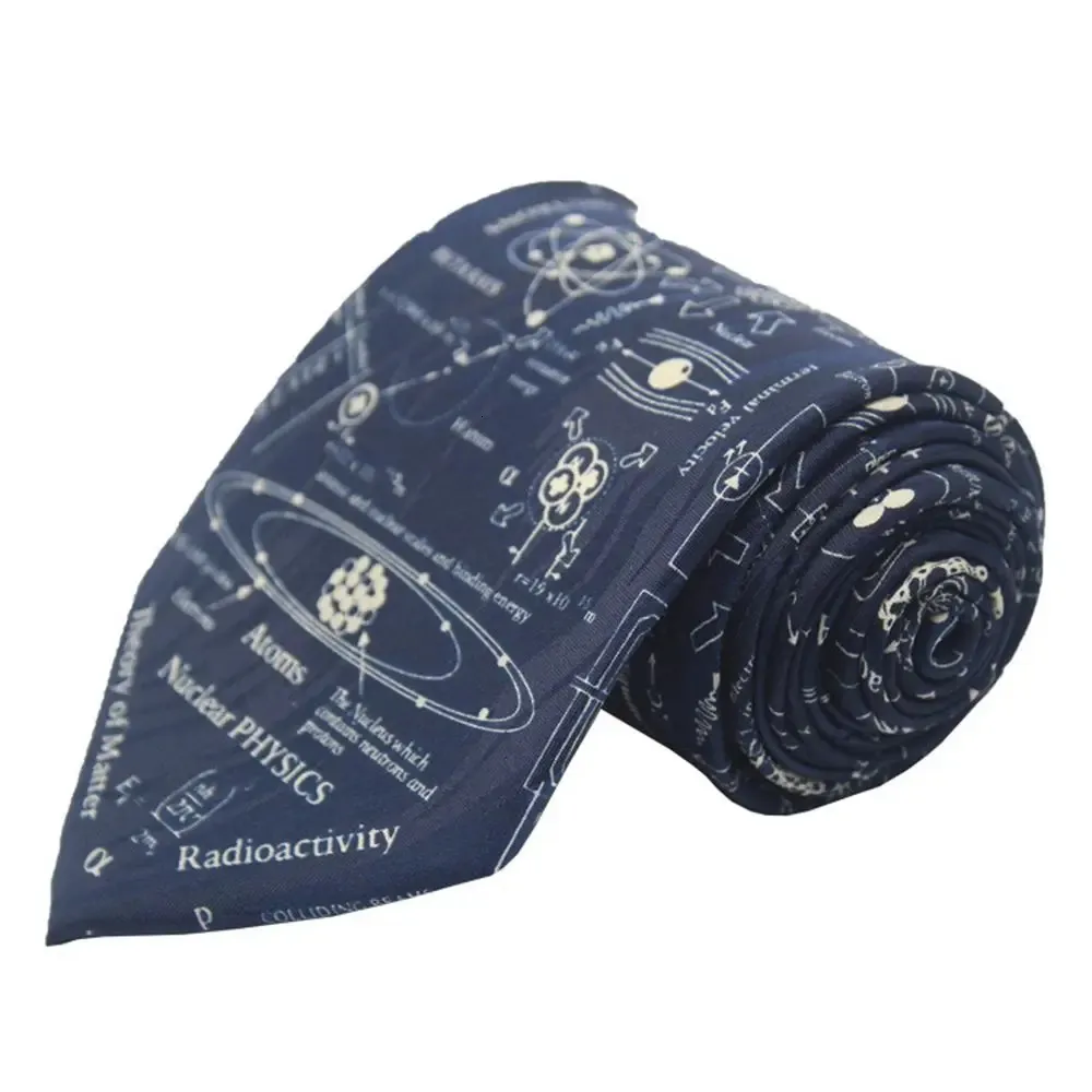 Nackband match-up polyester tryck vetenskap element avslappnade mäns slips tecknad slips bowtie mode casual tryckt band för män bröllop 231013