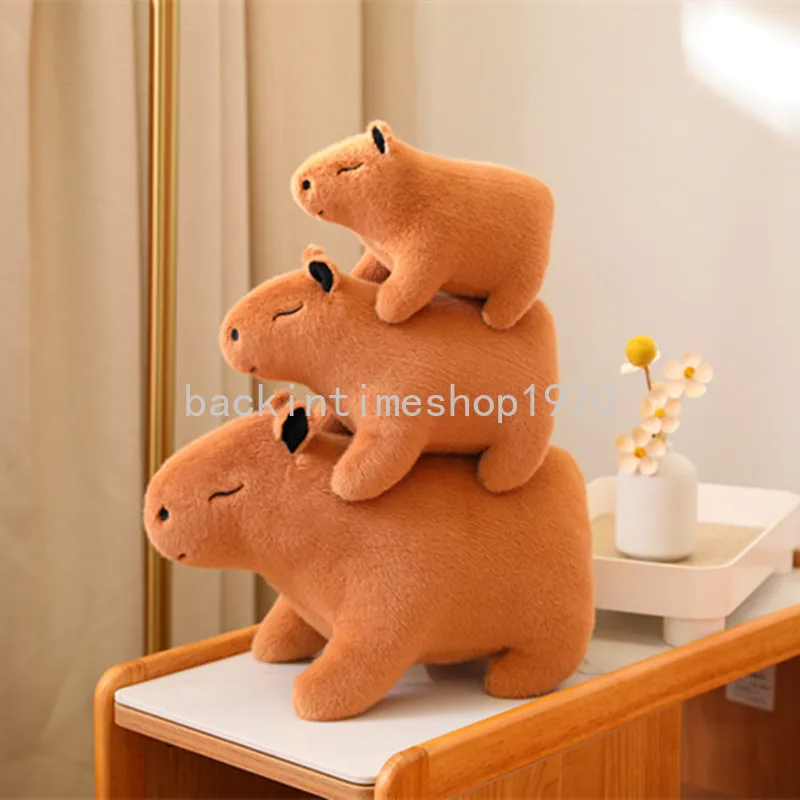 Muñeco de peluche de capibara esponjoso de 20/36cm, juguete de peluche Kawaii de capibara, animales de peluche de simulación, regalo de cumpleaños para niños, decoración del hogar