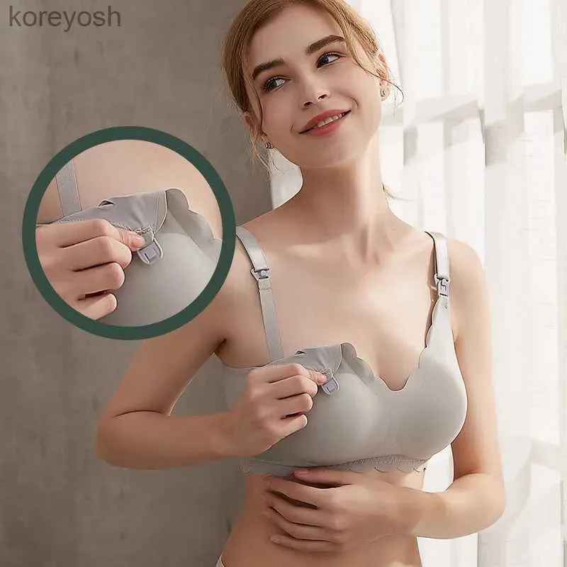 Wireless Seamless Maternity Nursing Bra For Pregnant Women V Neck, Criss  Cross, Breastfeeding Arm Support From Koreyosh, $2.54