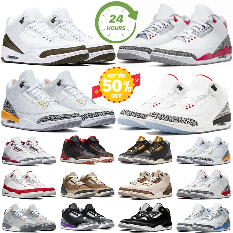 Outdoor 3s 3 Männer Frauen Basketballschuhe Racer Blue Black Cat UNC Pine Green White Cement Varsity Royal Rust Pink True Blue Herren Trainer Sport Turnschuhe