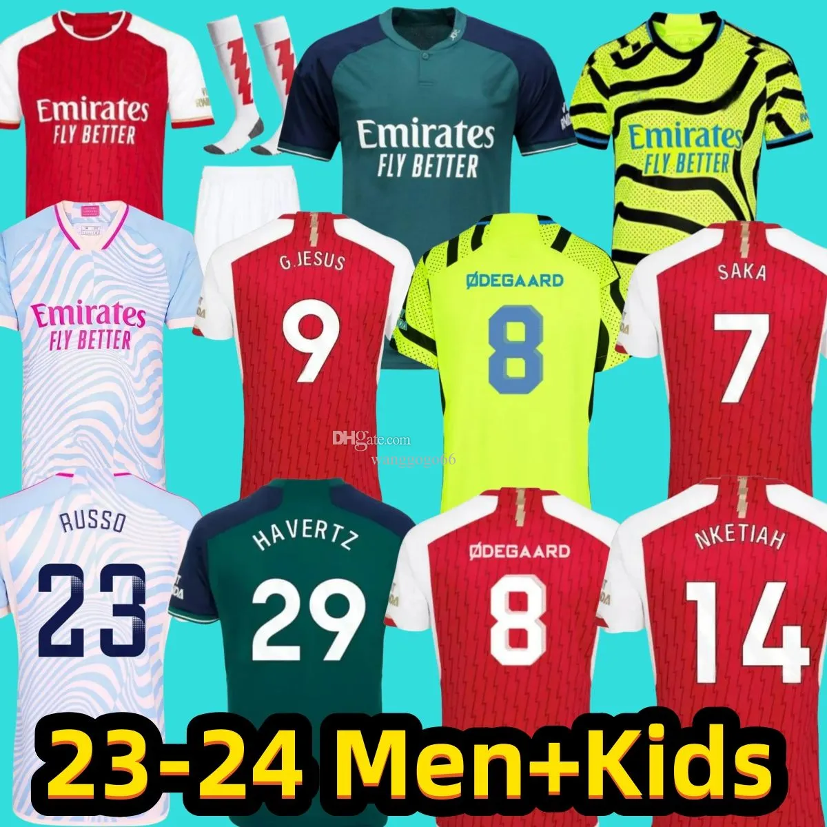 23 24 SAKA G.JESUS maglie da calcio SMITH ROWE ODEGAARD TROSSARD KIWIOR TOMIYASU MARTINELLI Tifosi ArSen maglia Giocatore versione 2023 2024 maglia da calcio Uomo Bambini kit