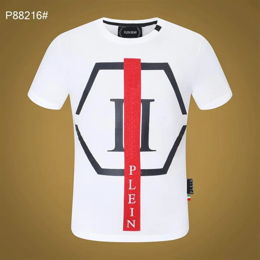 PLEIN URSO T CAMISA Dos Homens Designer Camisetas Roupas de Marca Strass Crânio Homens Camisetas Clássico de Alta Qualidade Hip Hop Streetwear Ts312E