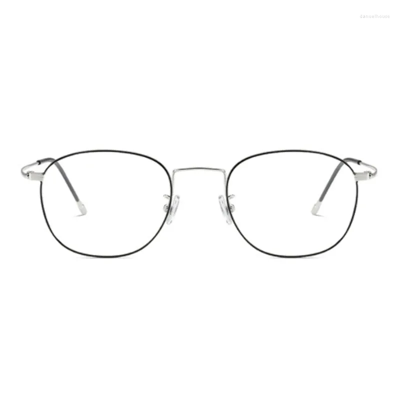 Zonnebril 2023 Vintage Plain Brilmontuur Unisex Fashion Licht Optisch Anti Blue Ray Heren Dames