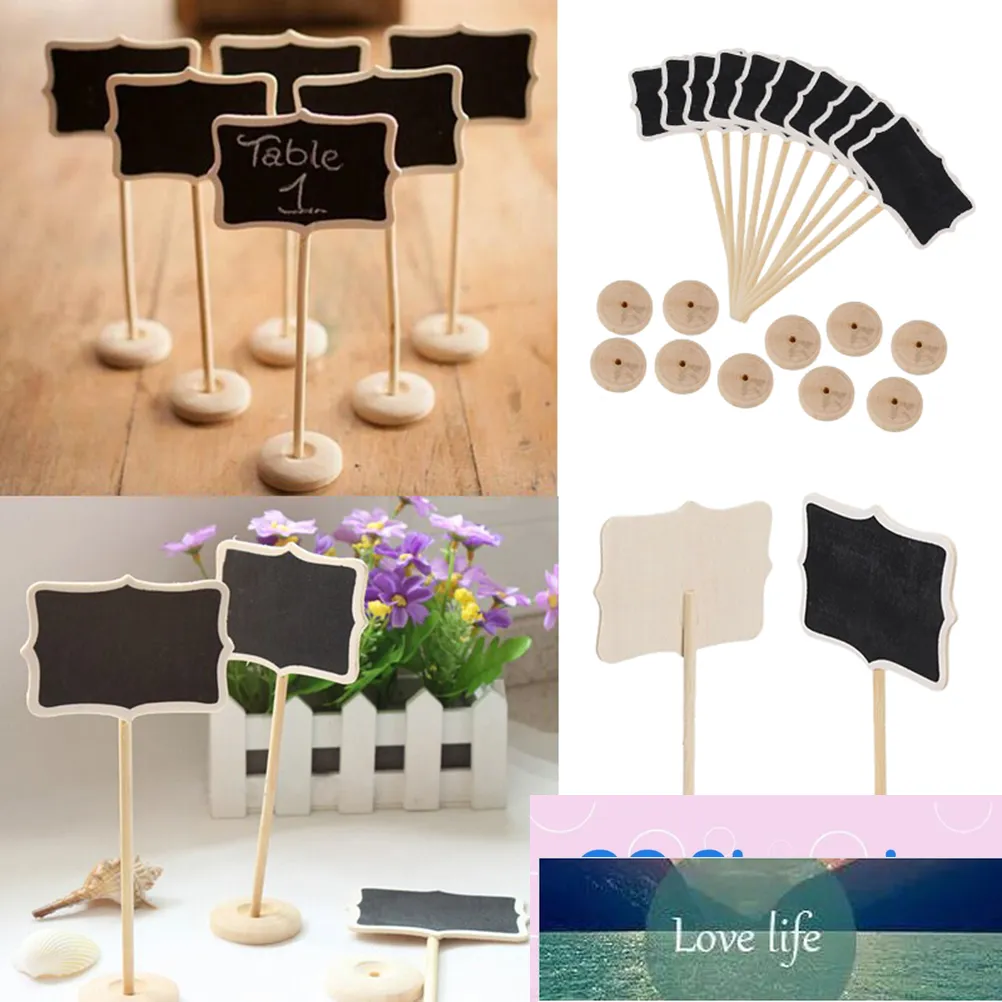 5pcs All-match Small Wooden Paint Wood Chalk Blackboard Wedding Kitchen Restaurant Signs Chalkboard Writing Notice Message Board