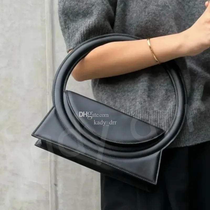 Le Sac Rond Tote Bag Leather Designer Handväska Crossbody Womens Luxury Structured Circular Topphandtag Totes axelväskor Purse