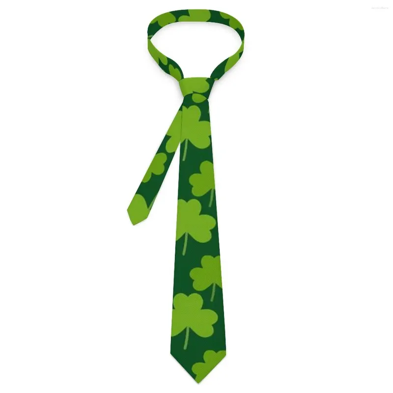 Bow Ties St Patricks Day Tie Lucky Green Shamrock Wedding Party Neck män Retro Trendiga slipstillbehör Anpassad DIY -krage