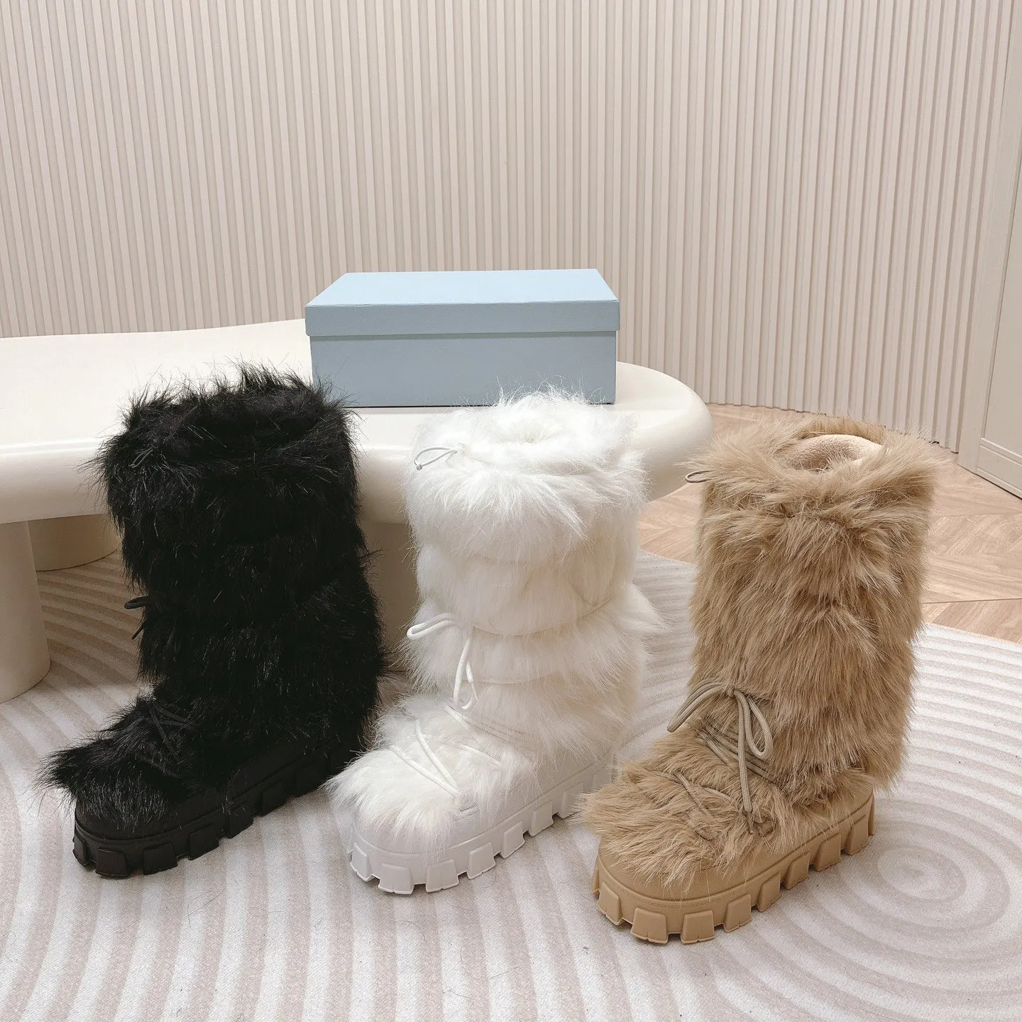 Apres Ski Luxury Snow Boots Sheepskin Suede Boots Designer Apres