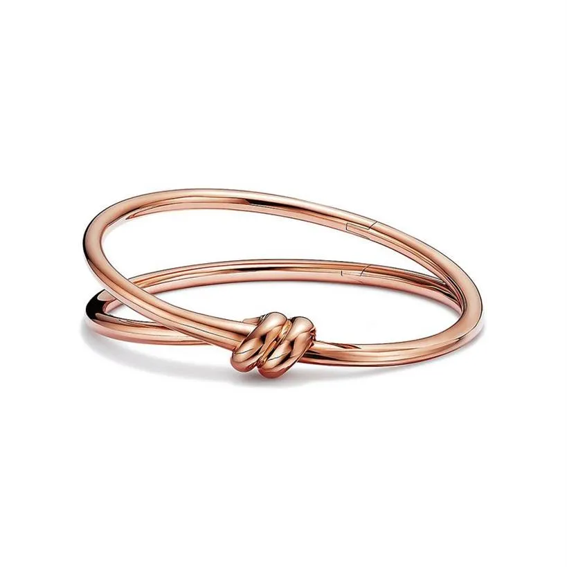 Luksusowe bransoletki bransoletki dla kobiet projektanci biżuterii Rose Gold Diamond Pandent Gift244p