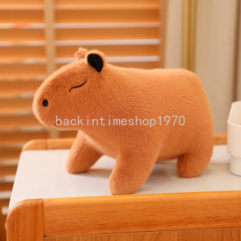 Poupée en peluche Capybara pelucheuse 20/36cm, jouet en peluche Kawaii Capybara, Simulation d'animaux en peluche, cadeau d'anniversaire pour enfants, décoration de la maison