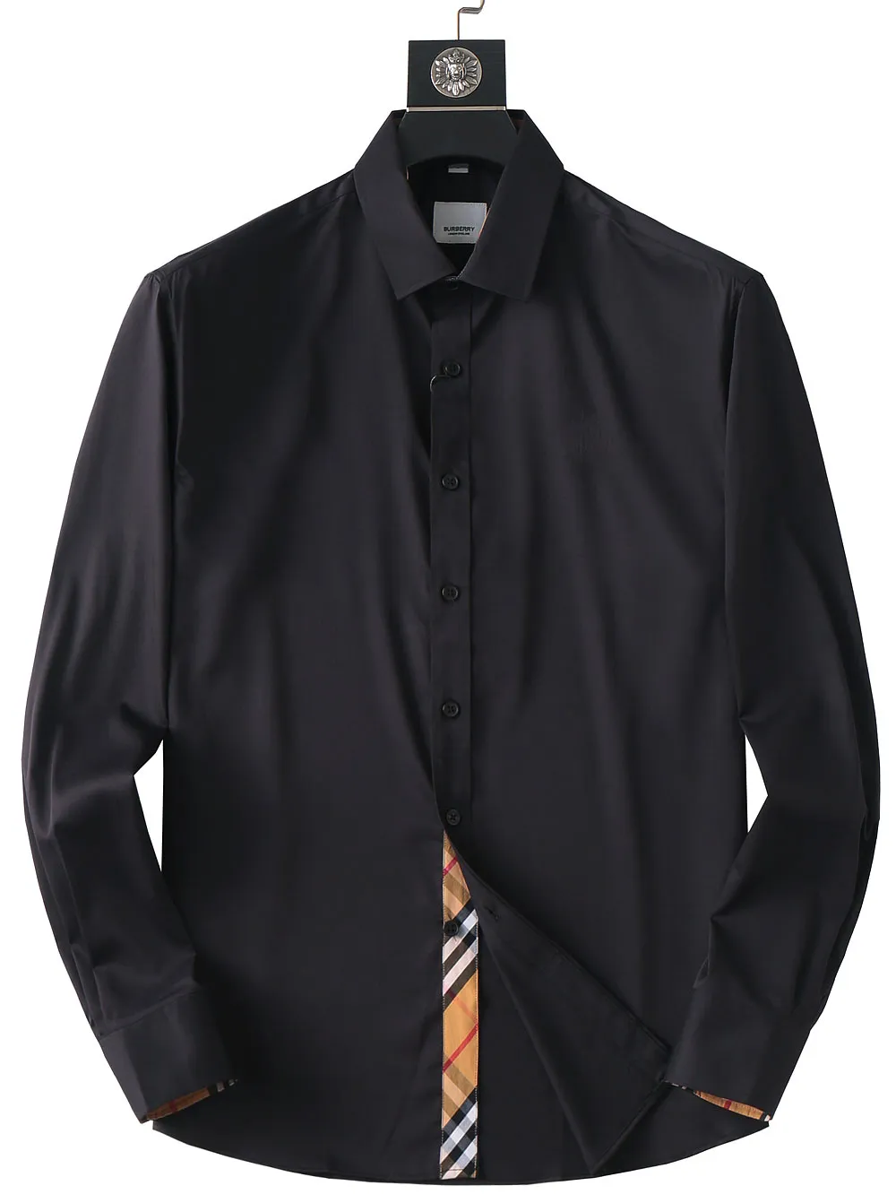 Осенняя чисто синяя рубашка, мужские деловые профессиональные комбинезоны с длинными рукавами, однотонная рубашка, мужская рубашка, рабочая одежда для отеля