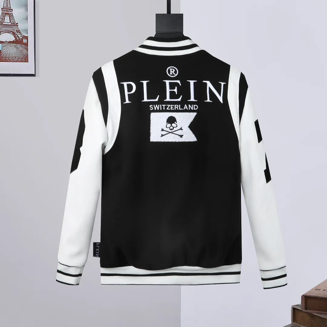 Plein Bear College Jacket Basketball Winter Outwear Mens Cotton Padded Pilot Army Bomber Jacket Casual Baseball Jackets Varsity Coat 84170