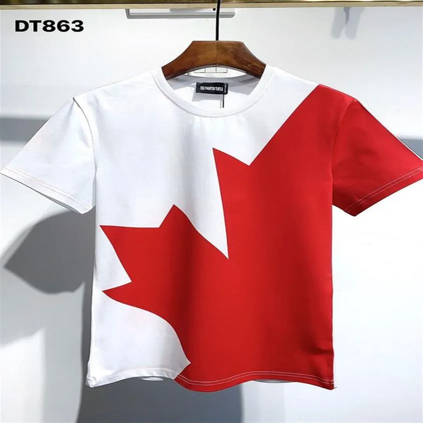 DSQ Phantom Turtle Erkek Tişörtleri 2023SS Yeni Erkek Tasarımcı T Shirt Paris Moda Tshirts Yaz Desen T-Shirt Erkek Top Qual277j