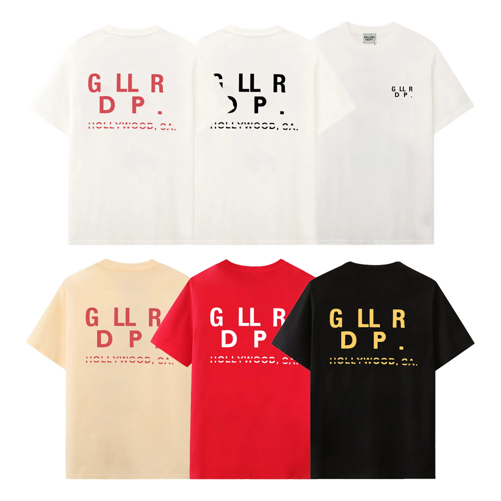 Camisetas para hombres Diseñador de galerías Camisetas de moda de lujo Camisetas para mujer para hombre Marca Manga corta Hip Hop Streetwear Tops Ropa Ropa D-2 Tamaño XS-L