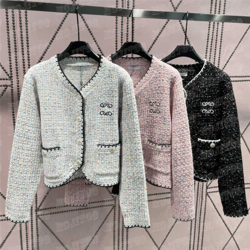 Women's Jackets Tweed Knits Cardigan Coat Women Sweaters Embroidery Pattern Knitted Hoodie Topscategory