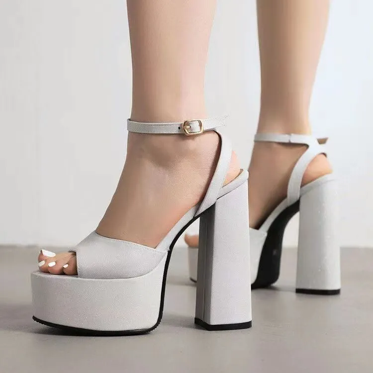 Womens Rhinestone Dress Sandals High Heel Pumps with Pointed Toes and  Buckle Strap Embellished with Rivets and Glitter from Dhgate Dress Shoes -  price 98.66