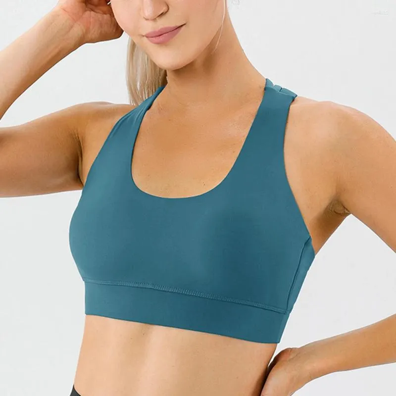 Yoga-Outfit für Damen, kabellos, mittlere Unterstützung, Sport-BH, geformte Körbchen, Unterwäsche, Riemchen, Laufen, Workout, weibliche Dessous, S, M, L, XL