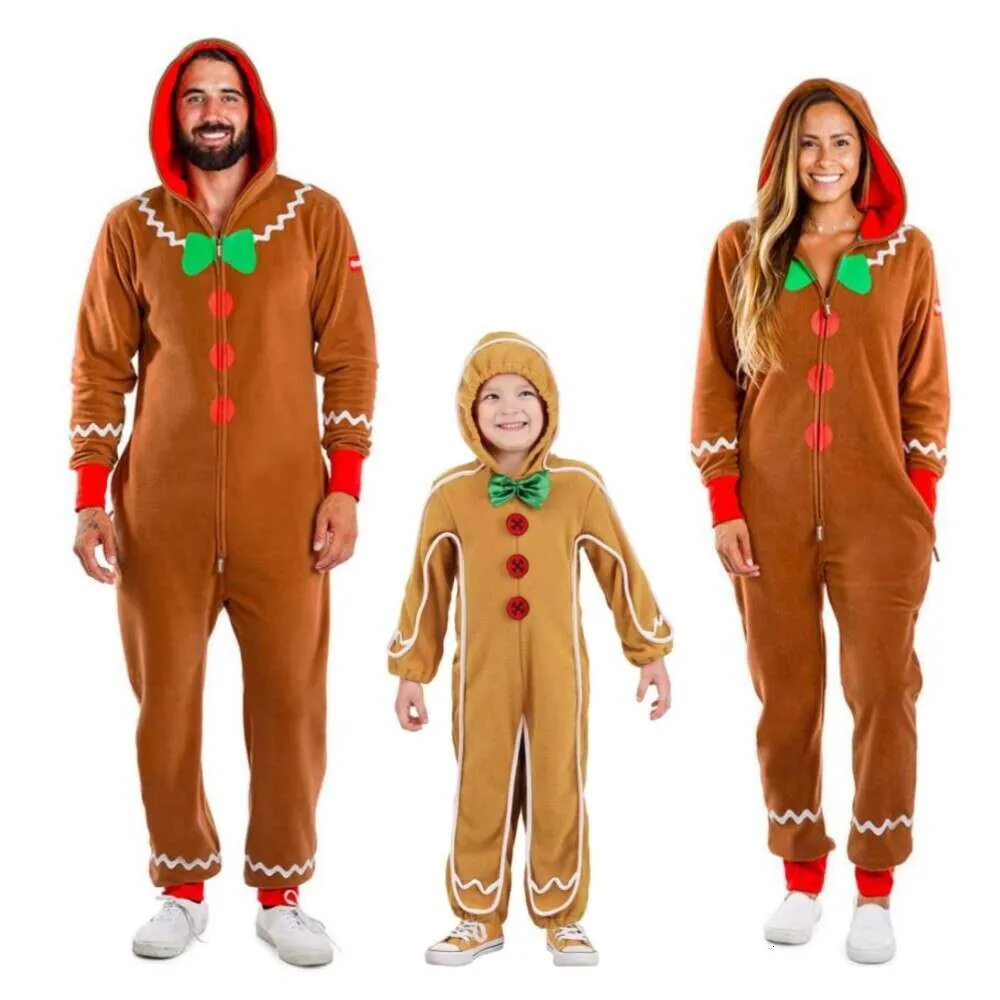 Costume de Cosplay pour homme en pain d'épice de noël, combinaison pour adulte et enfant, Costume de carnaval d'halloween, Costume de jeu de rôle