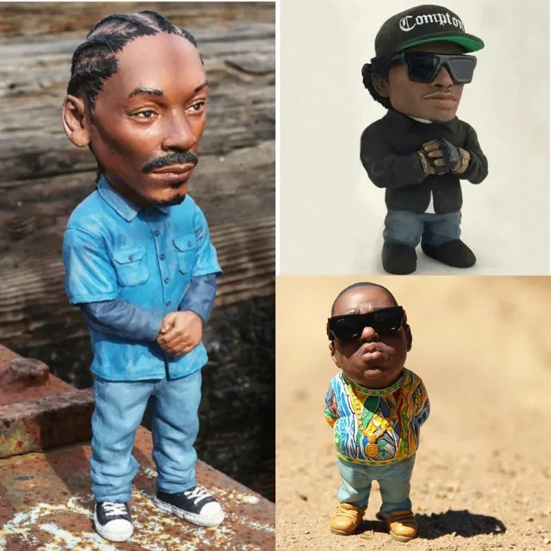 Artes e Ofícios 1 Pcs Hip Hop Legend Comemorativo Ornamentos de Resina Memorial Estátua de Resina Artesanato Personagens Escultura Decoração de Sala de Estar 231017