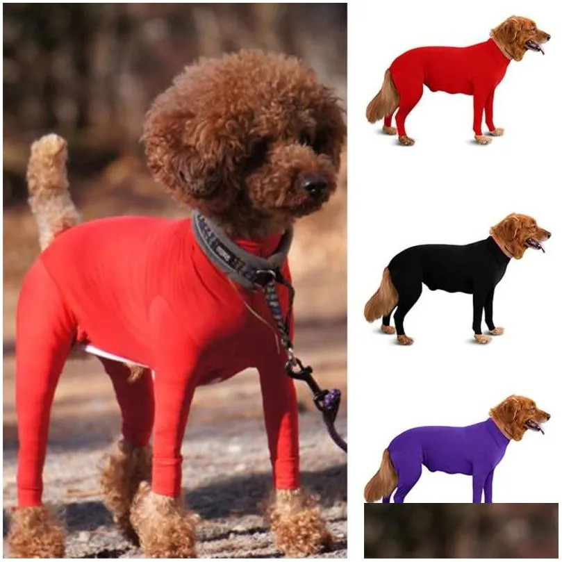 Hundkläder Post Operativt skydd Långärmar Bodysuit Jumpsuit för hundar Collar Alternativ Home Garden Pet Supplies Dh2ne