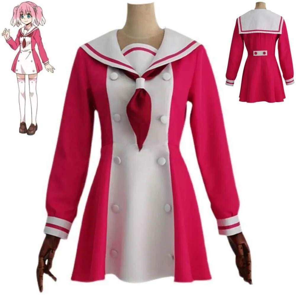 Costume de Cosplay Anime Munou No Nana Hiiragi, robe rose, uniforme de marin d'école Sexy pour femmes, Costume de fête de carnaval d'halloween